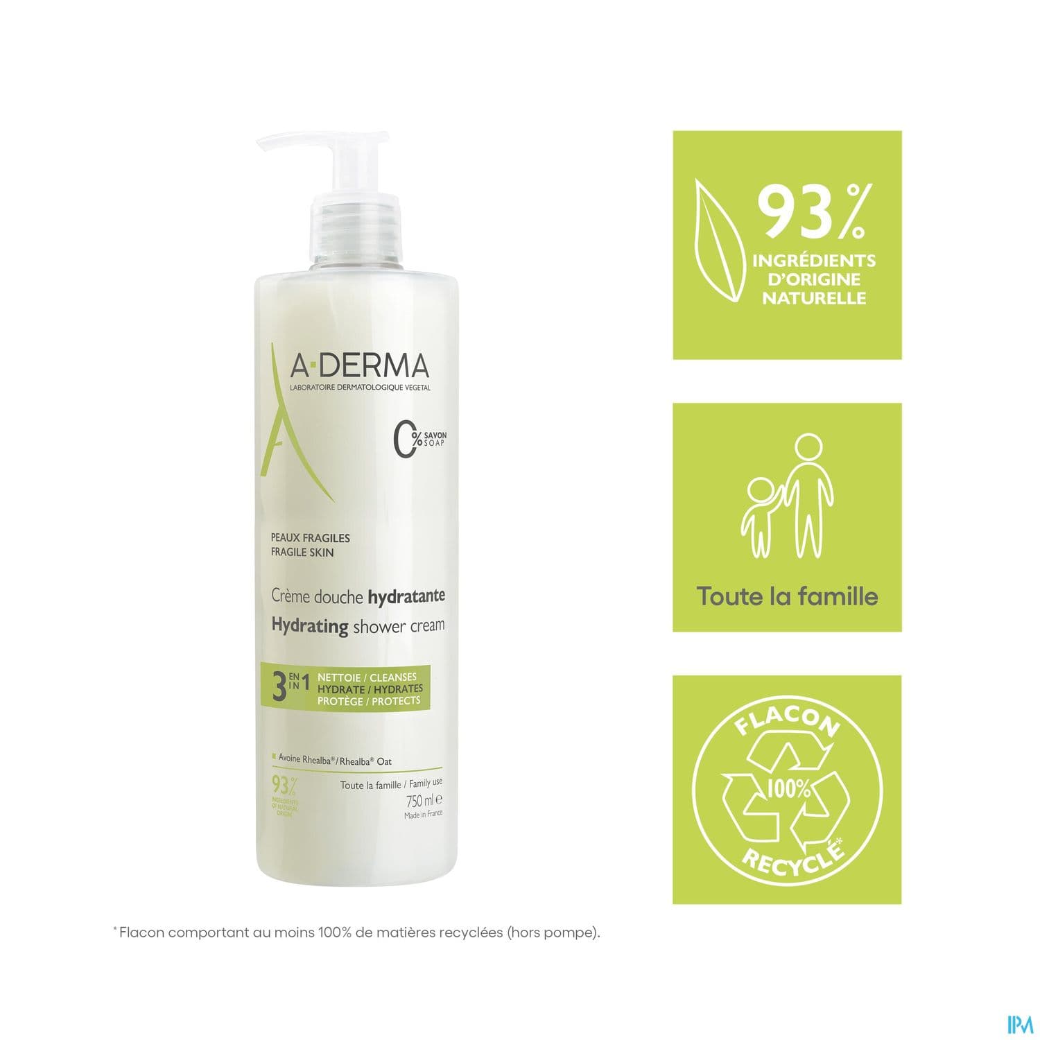 A-DERMA CR DCH HYDRATANTE 750ML