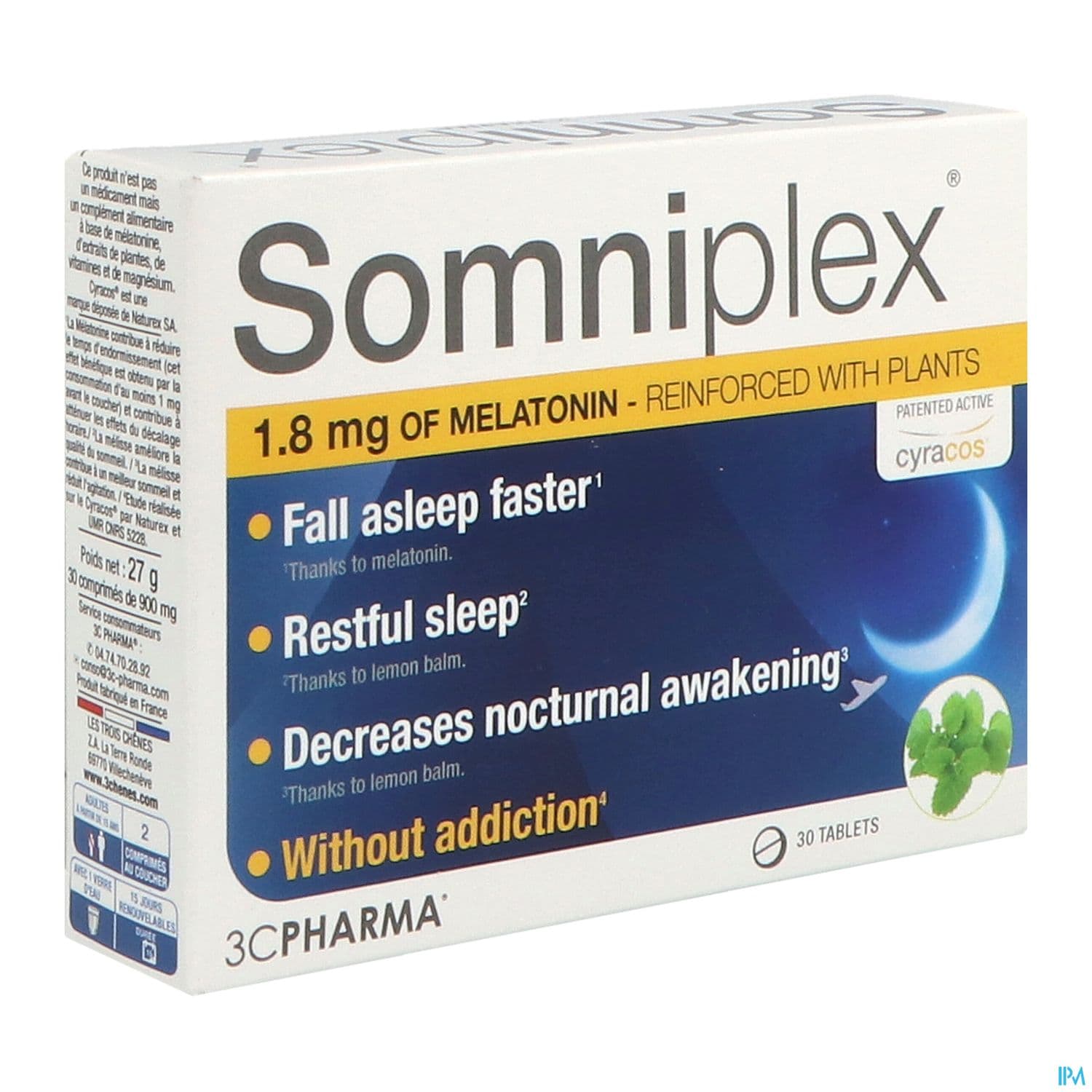 Les 3c pharma somniplex, 30 comprimés