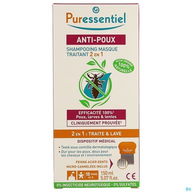 PURESSENTIEL SH MASQ A/POUX 150ML
