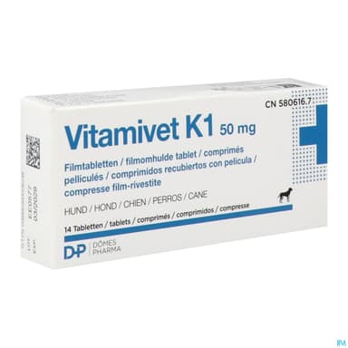 VITAMIVET K1 50MG CPR 14