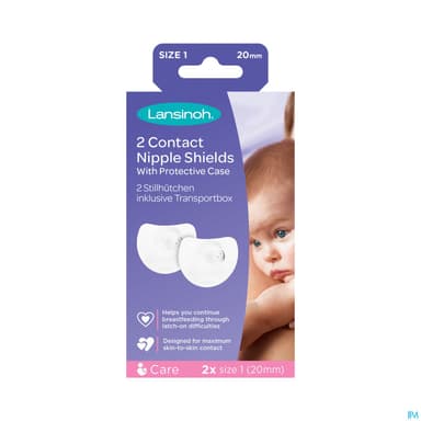 LANSINOH BOUT SEIN T1+ETUI PROT 2