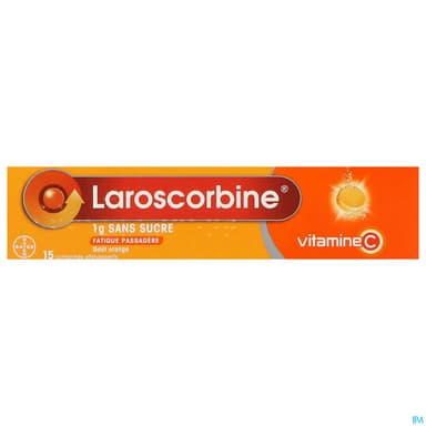 Laroscorbine Sans Sucre 1g Comprime Effervescent 15