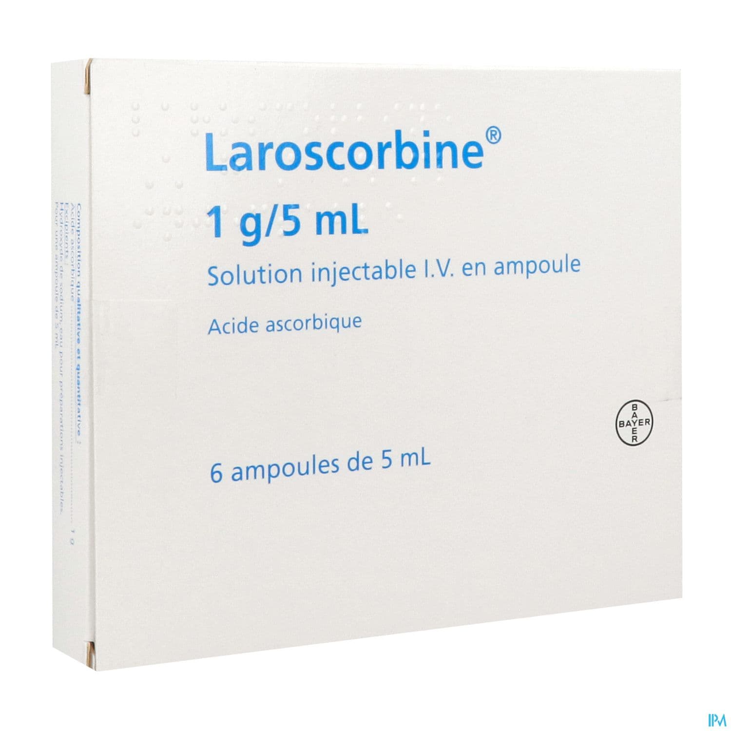 Laroscorbine 1g/5ml Solution Injectable Iv Ampoule 5ml 6