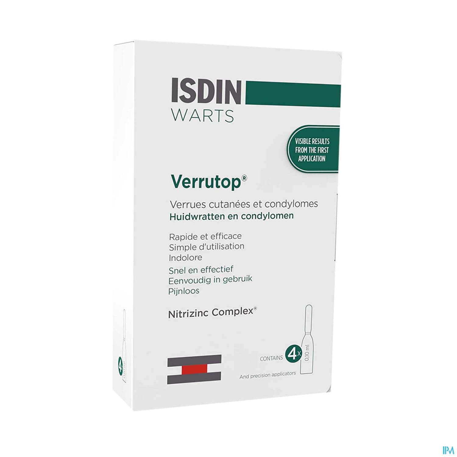 Isdin Verrutop Warts Solution Amp 4x0,1ml