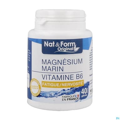 Nat Et Form Vitamines Et Mineraux Magnesium Vitamine B6 Gelule Vegetale 40