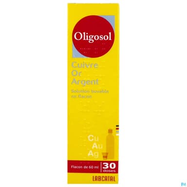 Oligosol Cuivre Or Colloidal Argent Solution Buvable 60ml