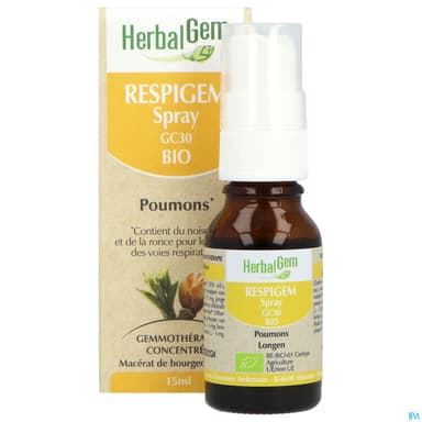 Herbalgem Respigem Gc30 Poumons Bio Spray 15ml