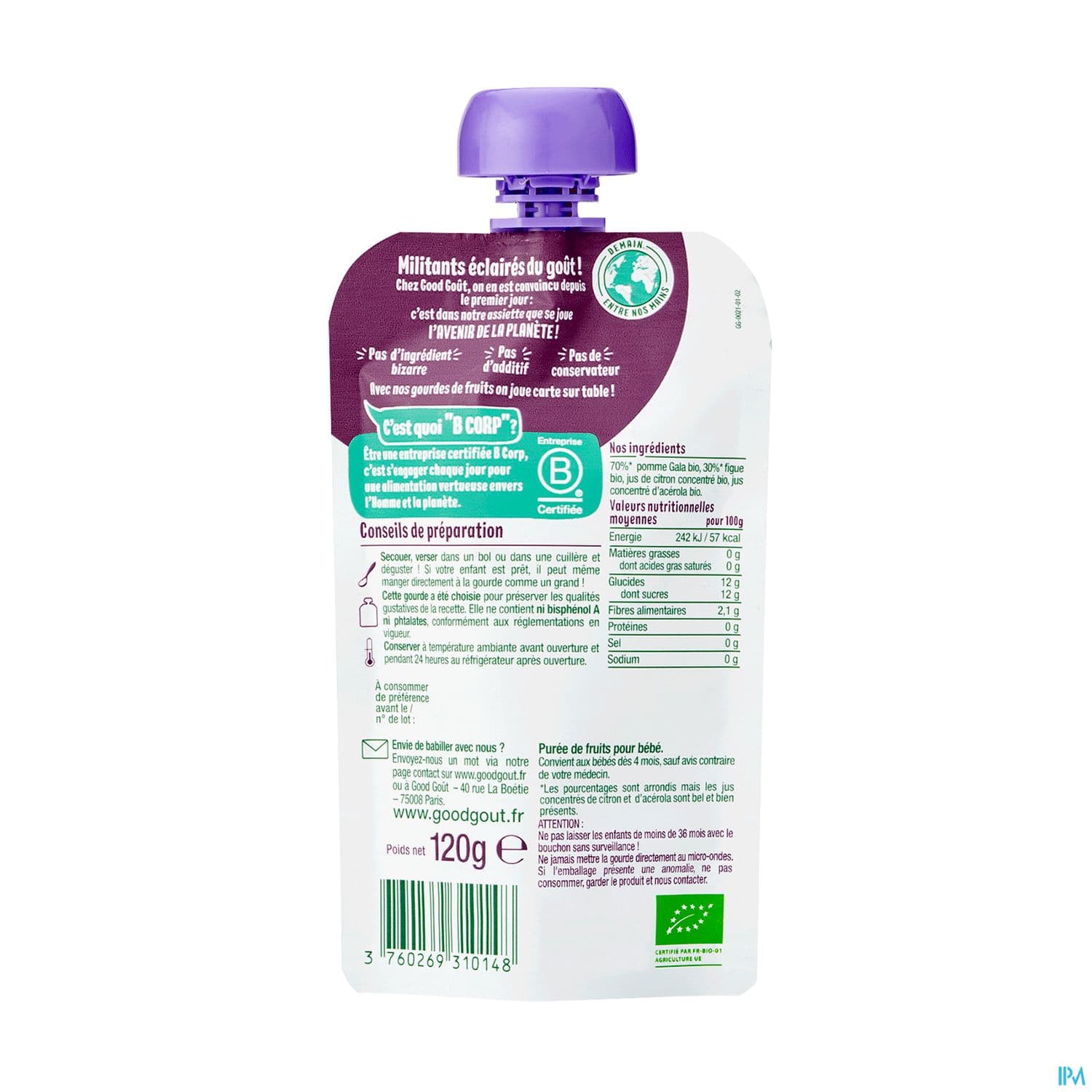 GOODGOUT POMME FIGUE 120G