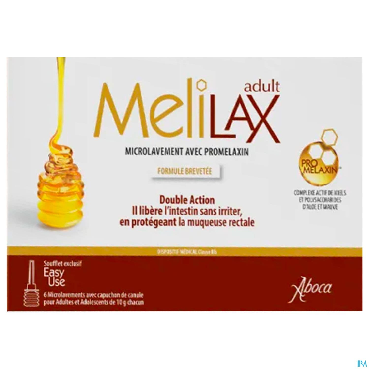 Aboca Melilax Adulte Microlavement Miel 10ml X6