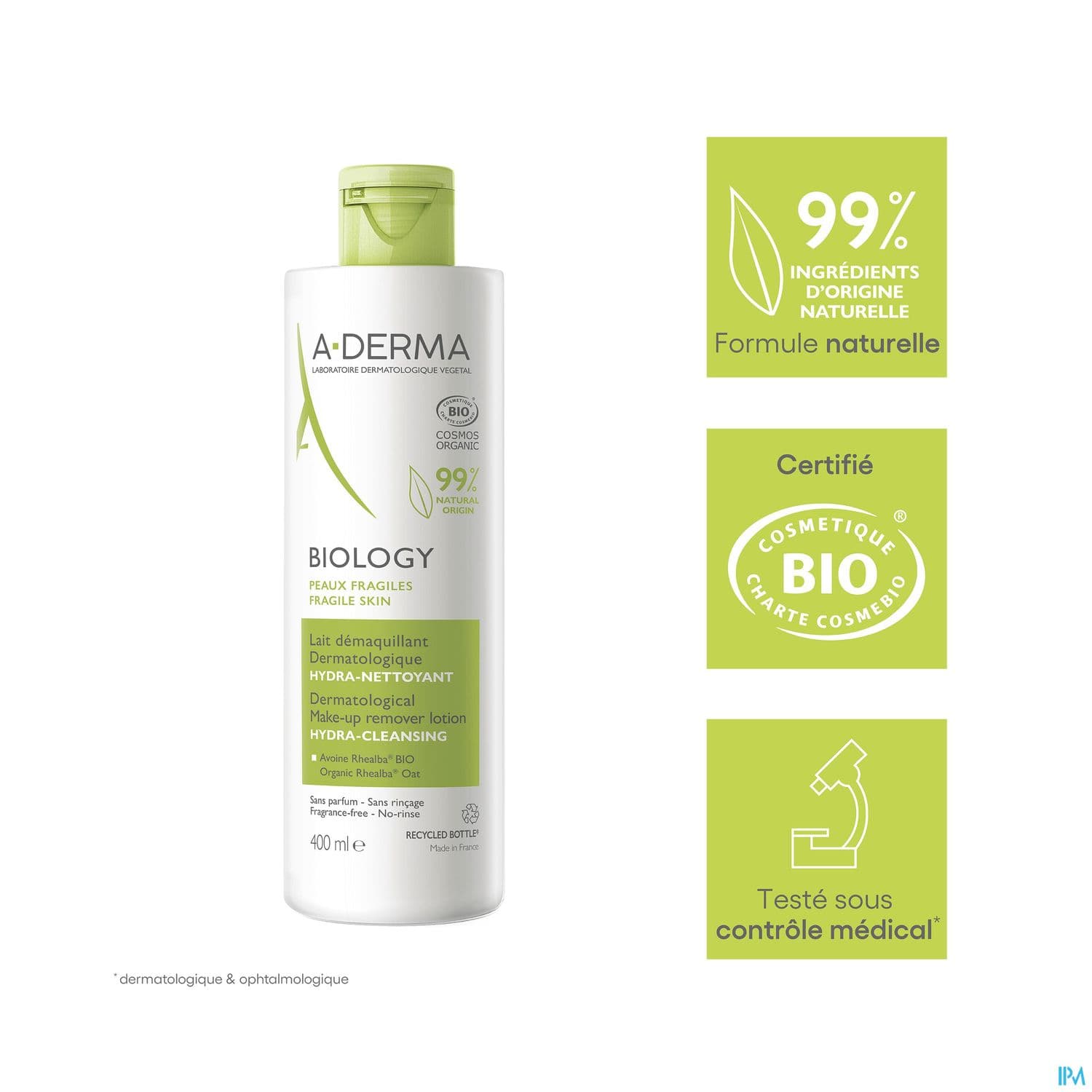 A-DERMA BIOLOGY LAIT DEMAQ 400ML