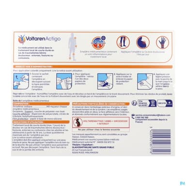 VOLTARENPLAST 5 EMPLATRES 24H