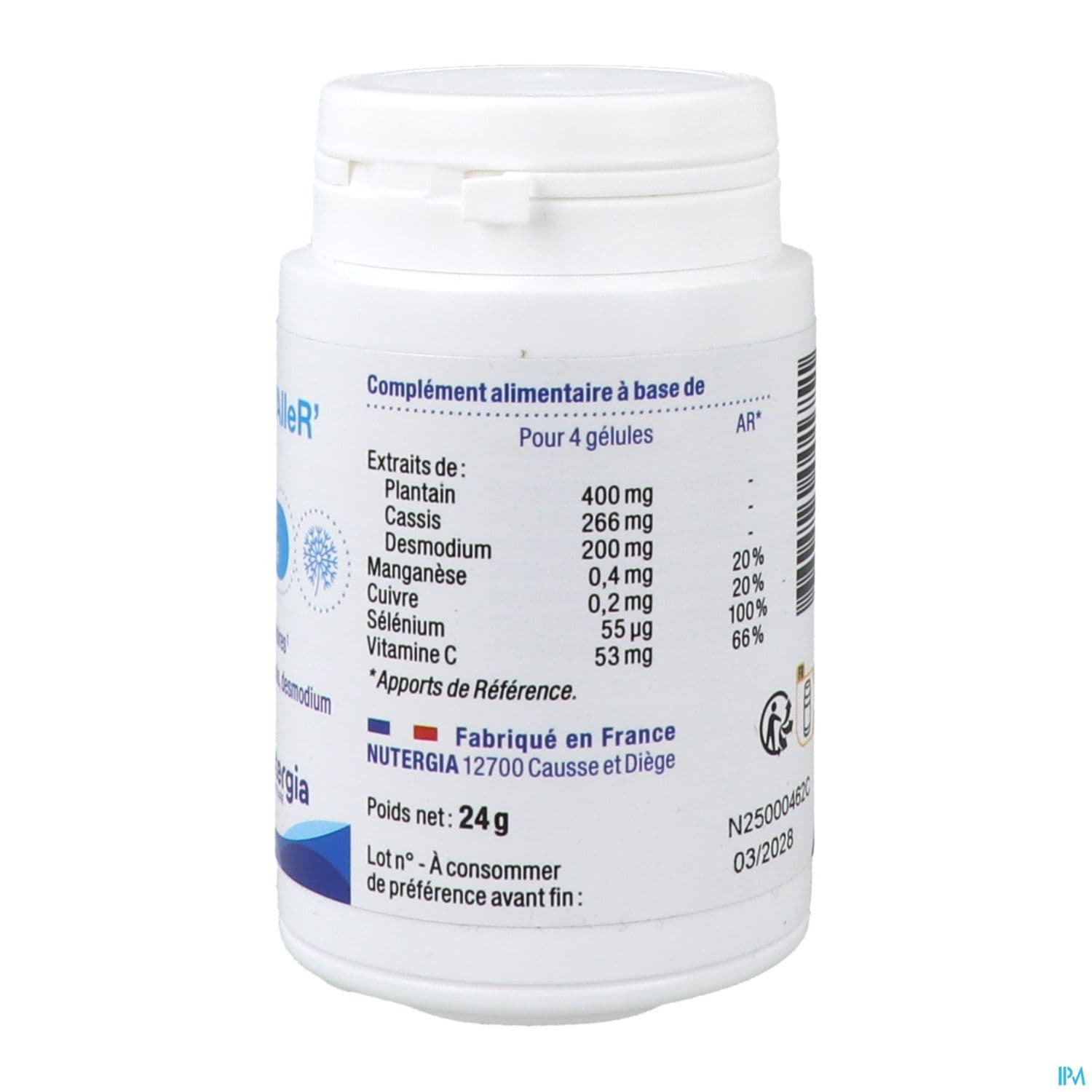ERGYALLER’ GELULE 60
