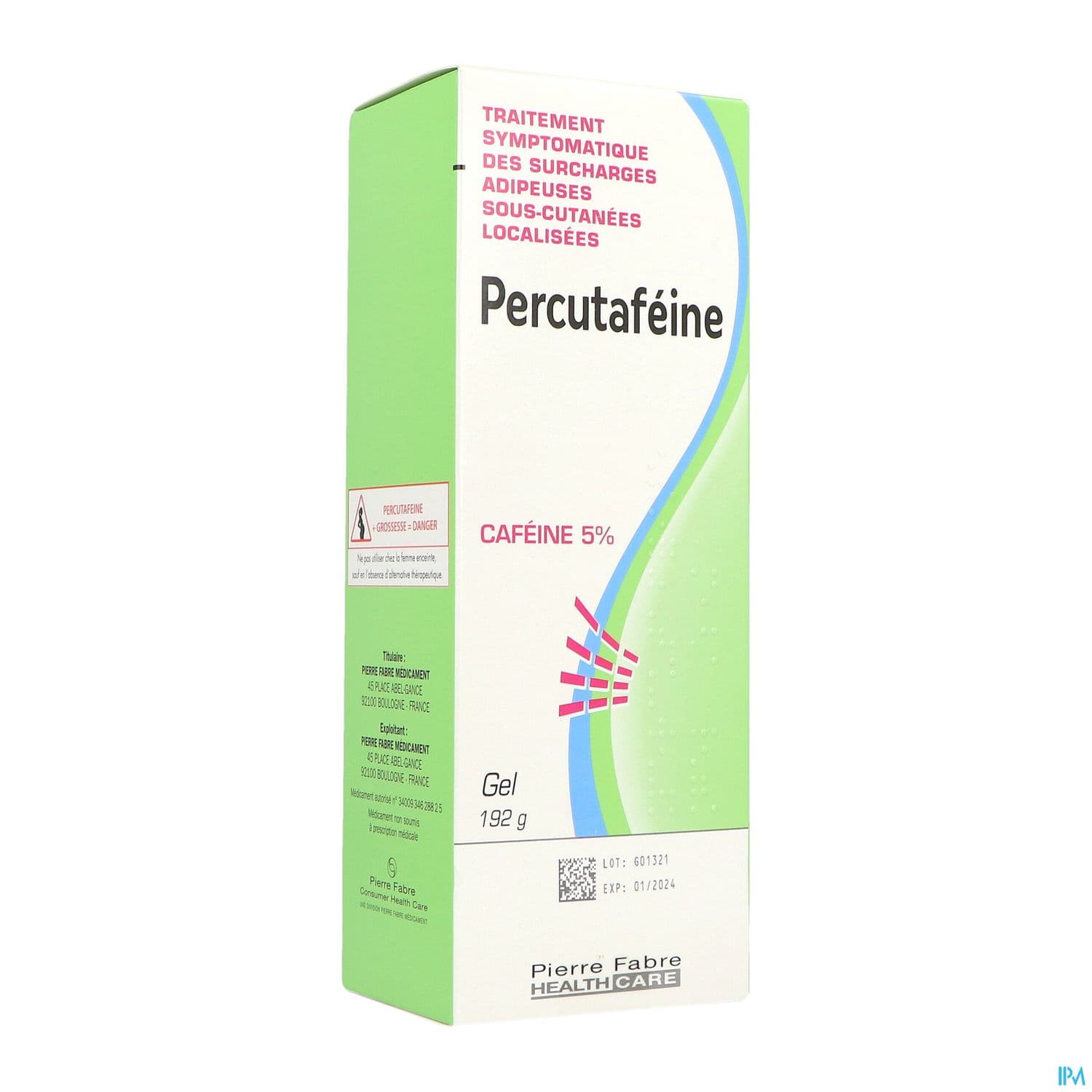 PERCUTAFEINE 5% GEL TUB 192G