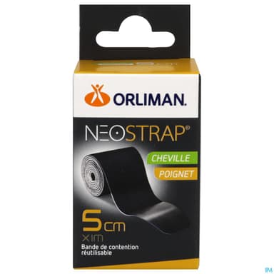 BDE CONT NEOSTRAP NOIR 5CMX1M