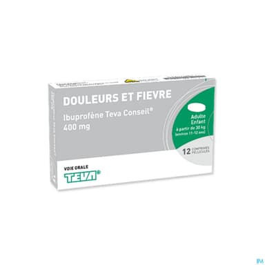 IBUPROFENE 400MG TEVA CONS CPR 12