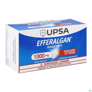 EFFERALGAN 1 000MG CPR EFF 8