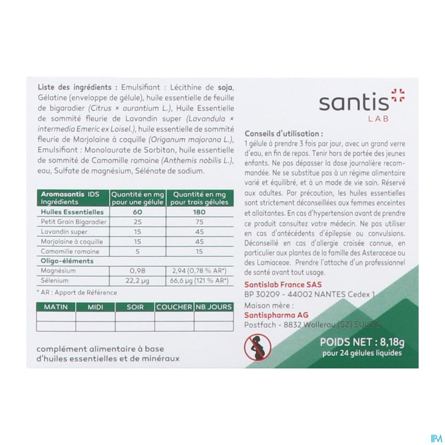 Santis Aromasantis Ids Gelule 24