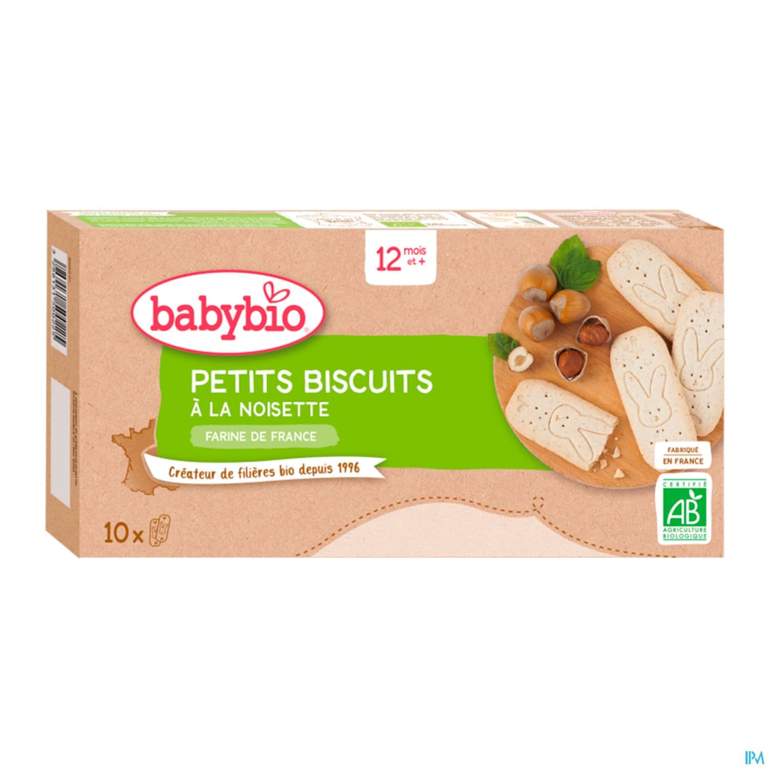 Babybio Petits Biscuits A La Noisette Farine De France 12m 160g