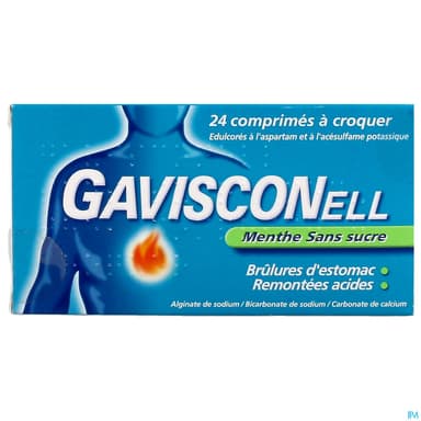 Gavisconell Sans Sucre Menthe Comprime A Croquer 24