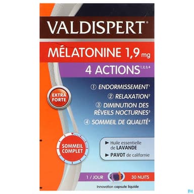 Valdispert Melatonine 1mg9 4 Actions Comprime 30