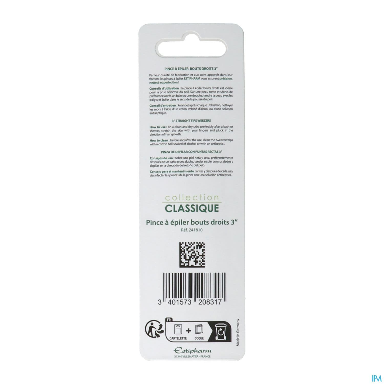 Estipharm Pince A Epiler 3mm Droit