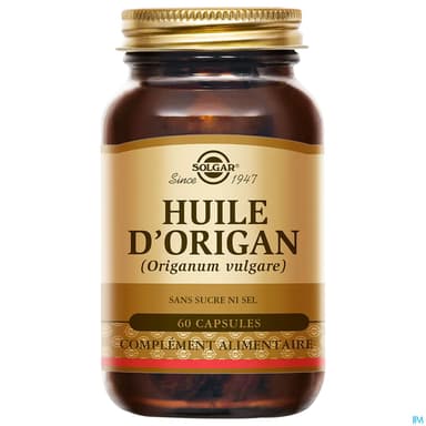 Solgar Huile Origan Capsule Molle 60