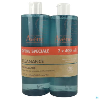 AVENE CLEANANCE EAU MICELL 400MLX2