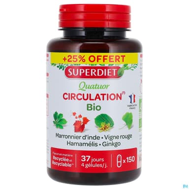 Superdiet Quatuor Circulation Gelule 150