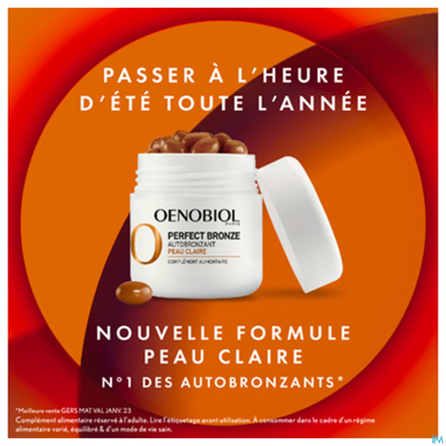 Oenobiol Perfect Bronze Autobronzant Peau Claire Capsule 30