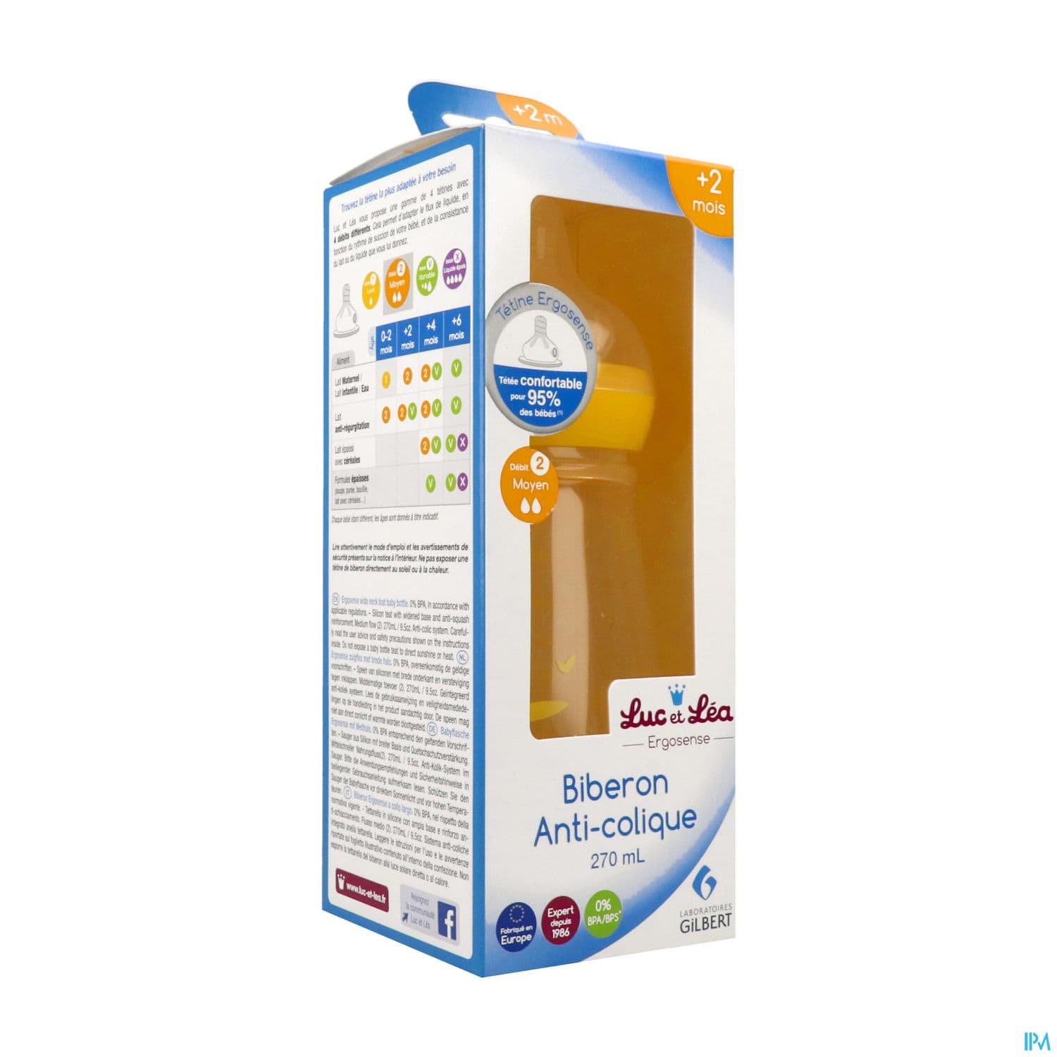 Luc Et Lea Biberon Ergosense Anticolique Savane 270ml