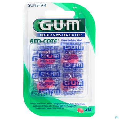 Gum red-cote révélateurs de plaque - 12 comprimés
