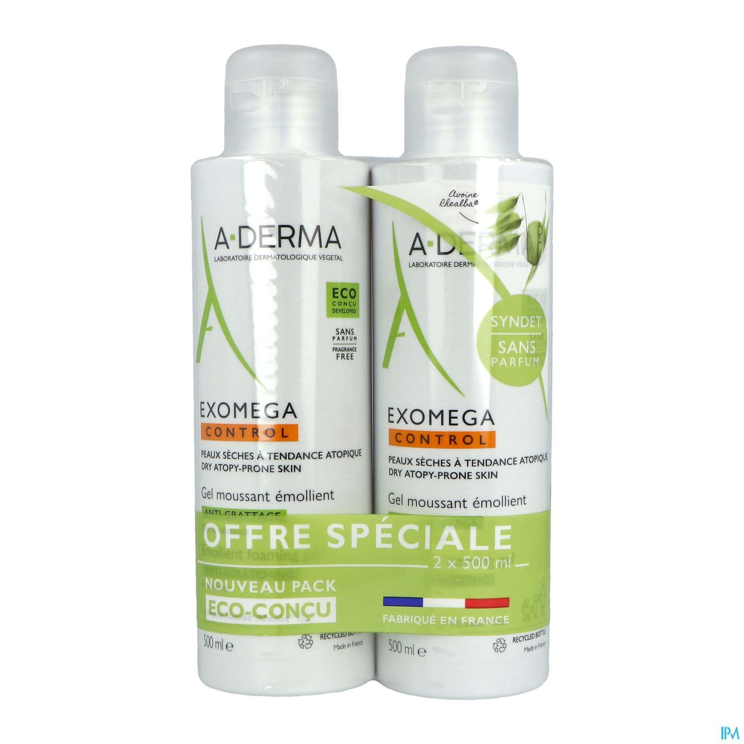 A-DERMA EXOMEGA CONT GEL MOUS2X500