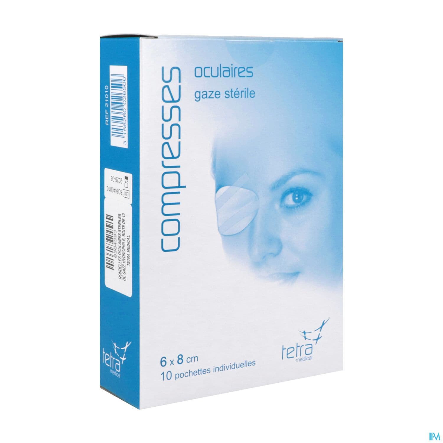 COMPRESSE OCULAIR TETRA ST6X8CM 10