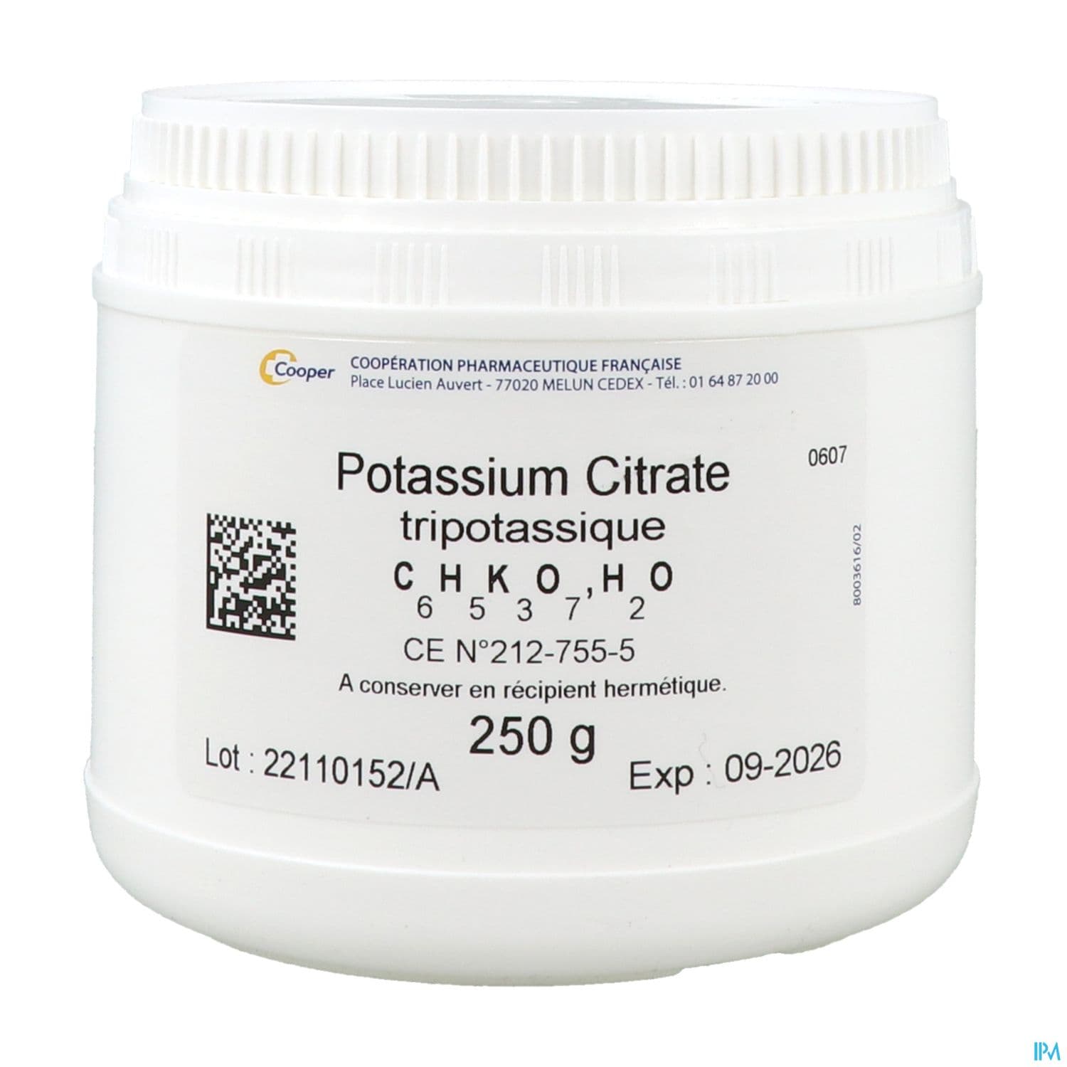 POTASSIUM CITR TRIBAS COOP 250G