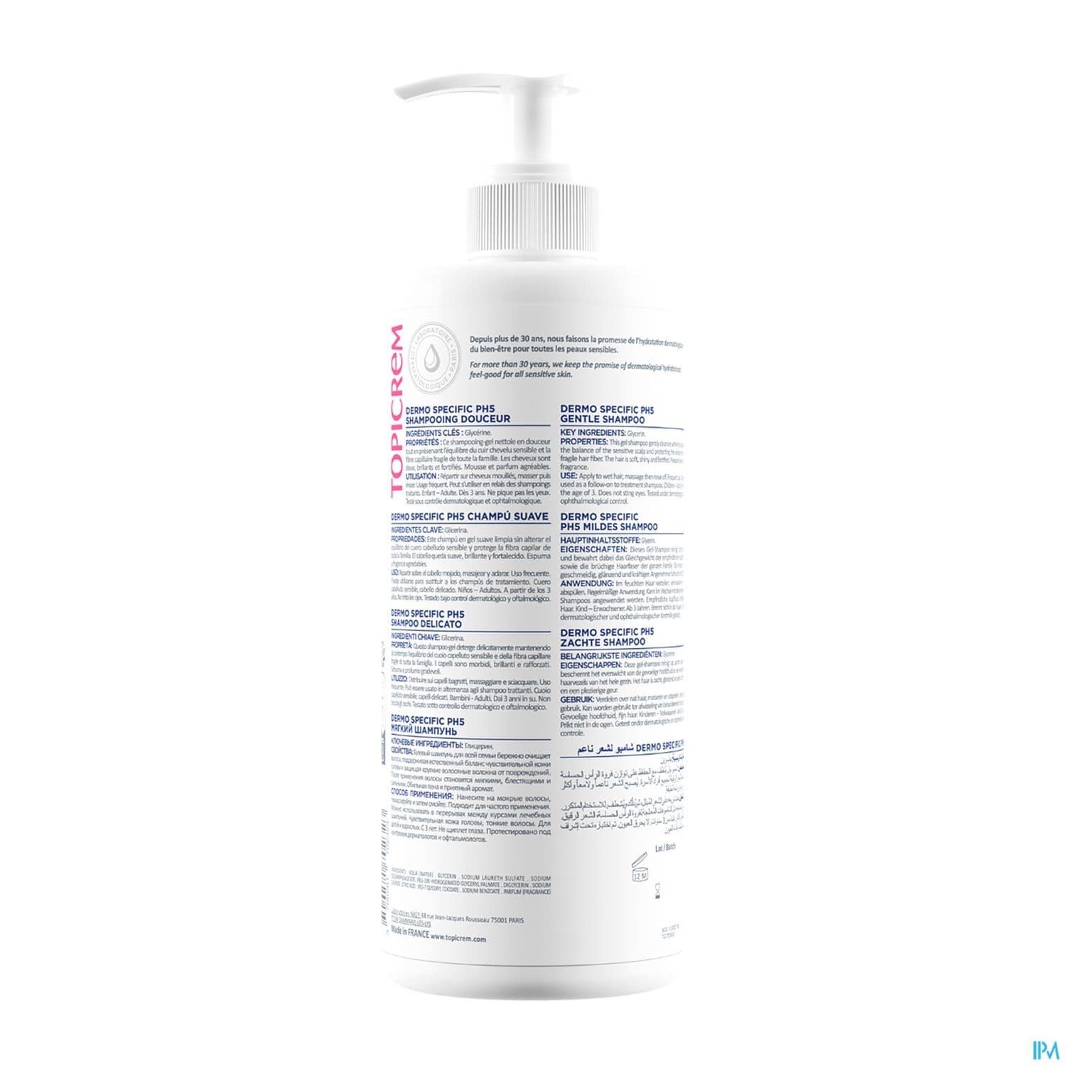 TOPICREM PH5 SH LAIT DOUCEUR 500ML