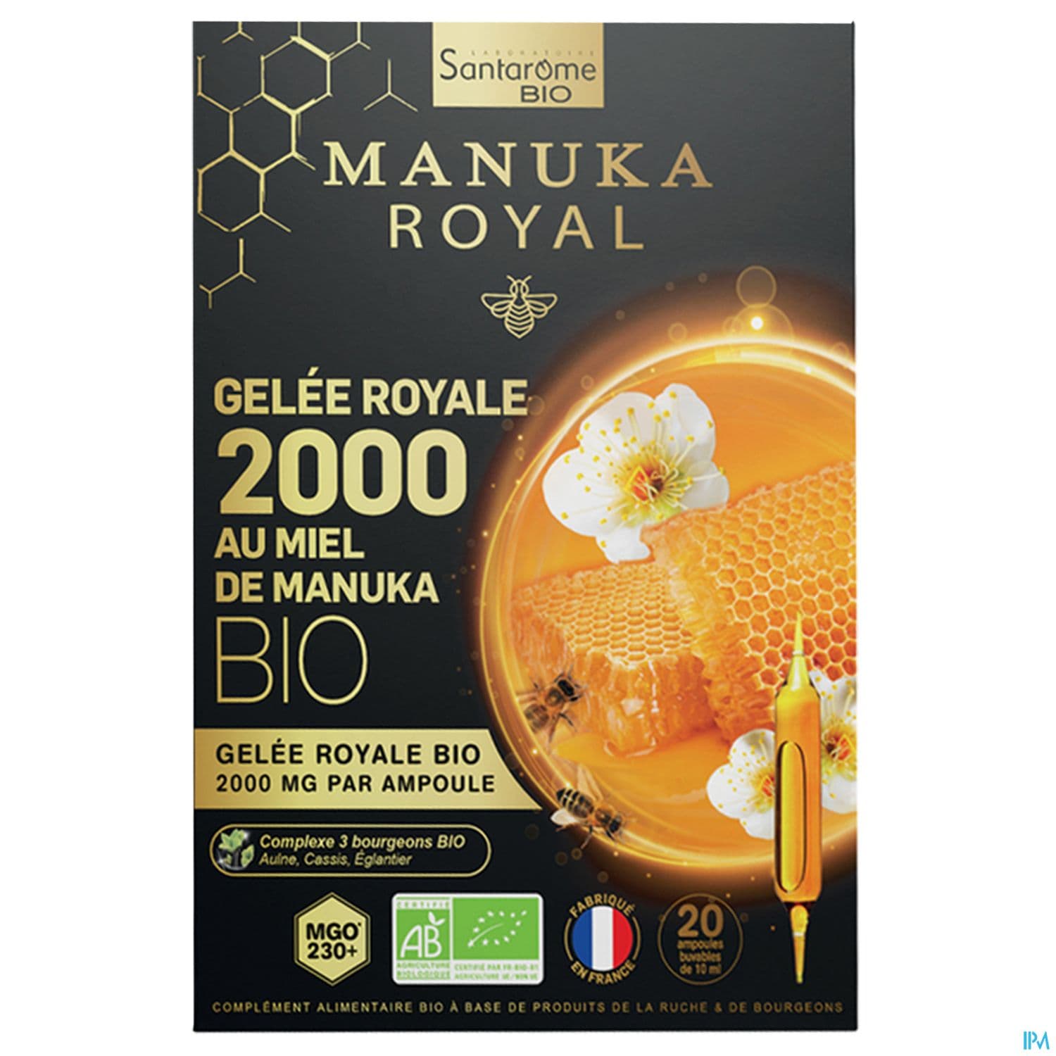Santarome Gelee Royale 2000 Miel De Manuka Bio Ampoule 20