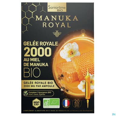 Santarome Gelee Royale 2000 Miel De Manuka Bio Ampoule 20