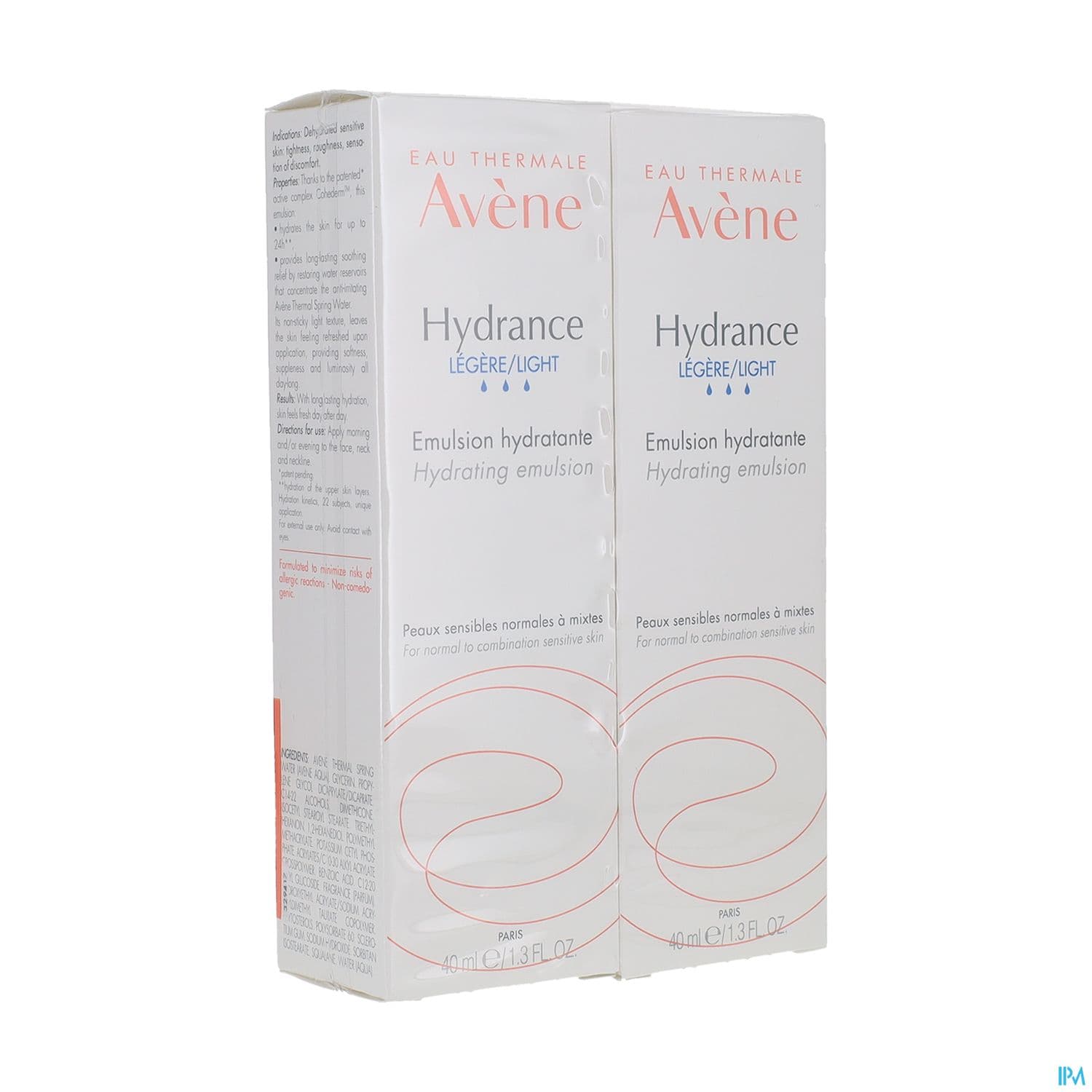 AVENE HYDRANCE EMUL LEGERE 40MLX2