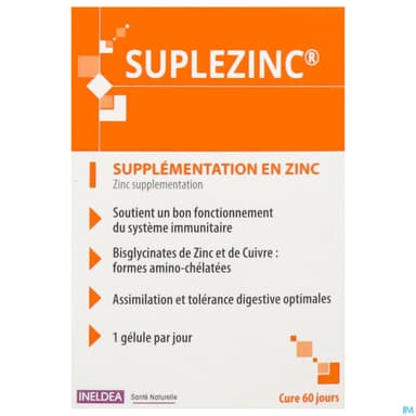 Ineldea Isn Suplezinc Supplementation Zinc Gelule 90
