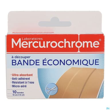 MERCUROCHROME BDE DECOUP 10CMX6CM