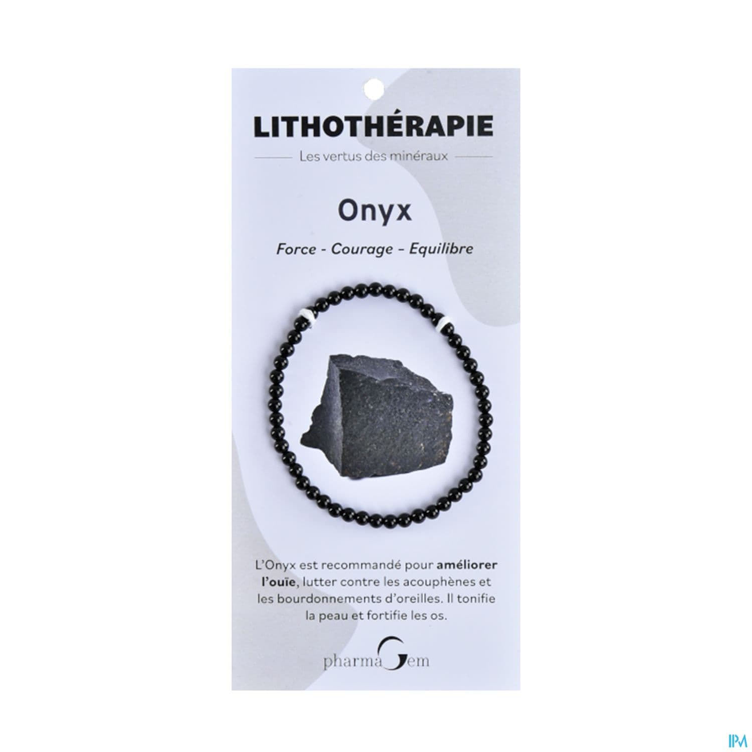 Pharmagem Bracelet Lithotherapie Onyx 4mm
