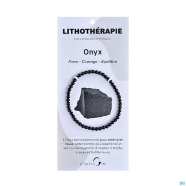 Pharmagem Bracelet Lithotherapie Onyx 4mm