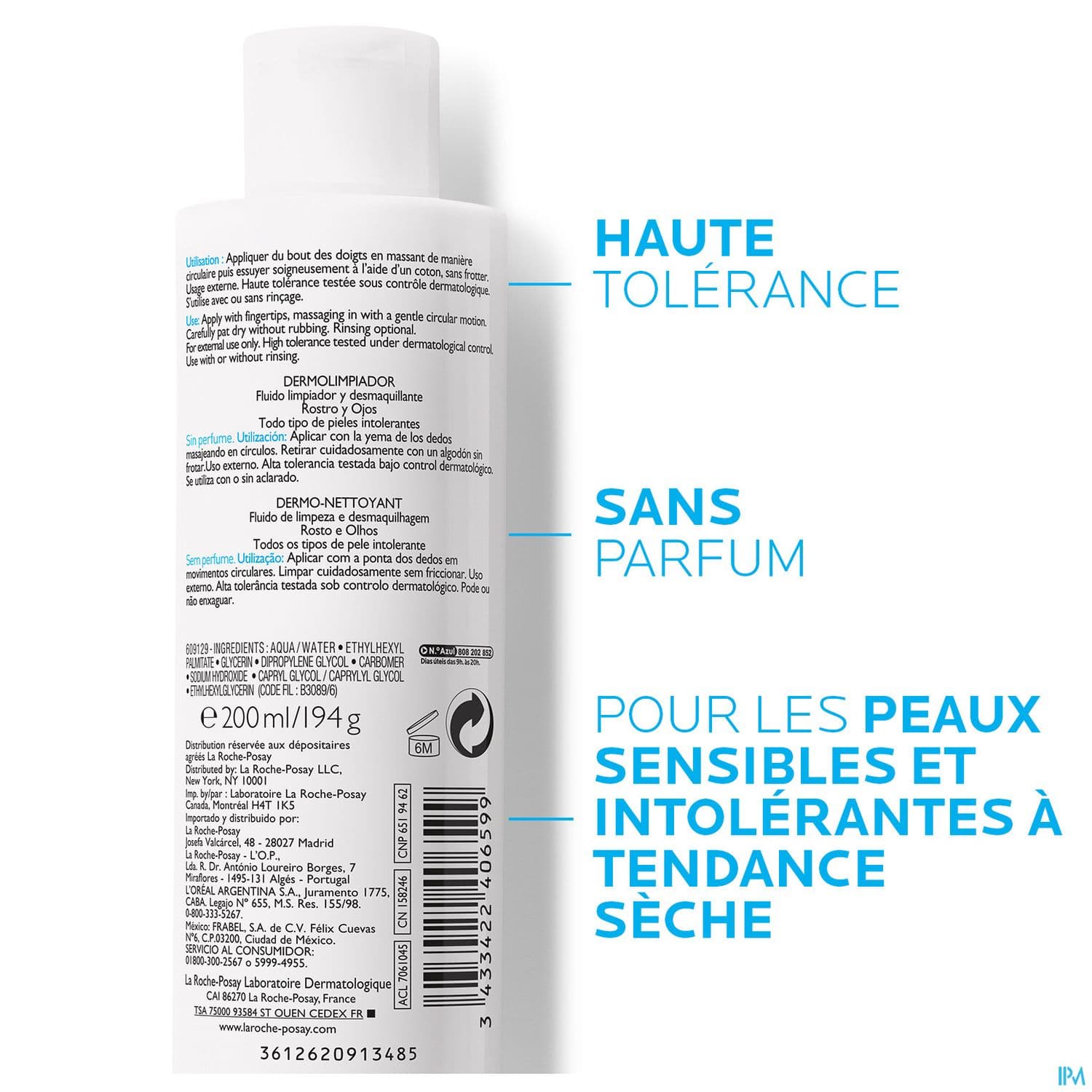 La Roche Posay Toleriane Dermo Nettoyant Fluide 200ml