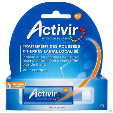 Activir 5% Creme Pompe Doseuse 2g