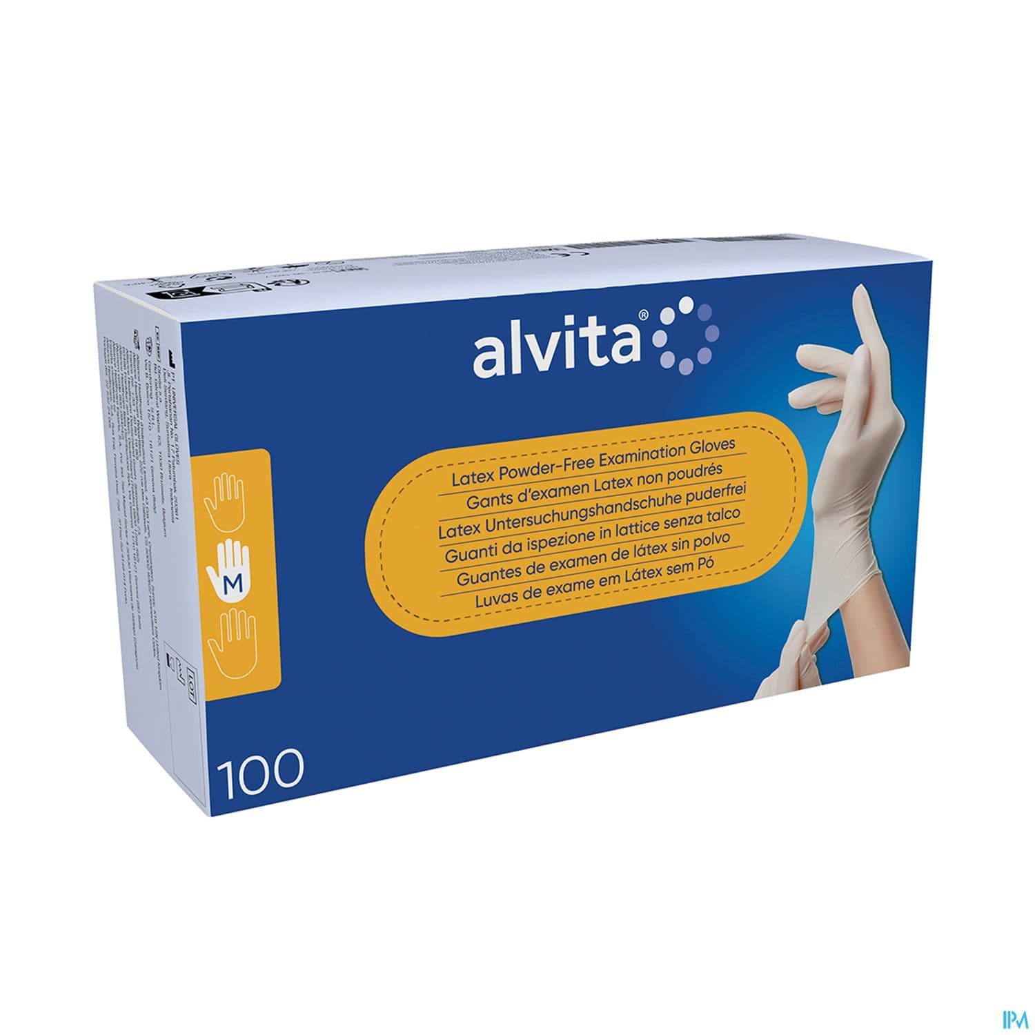 Alvita Gant Latex Non Poudre Non Sterile Medium 100