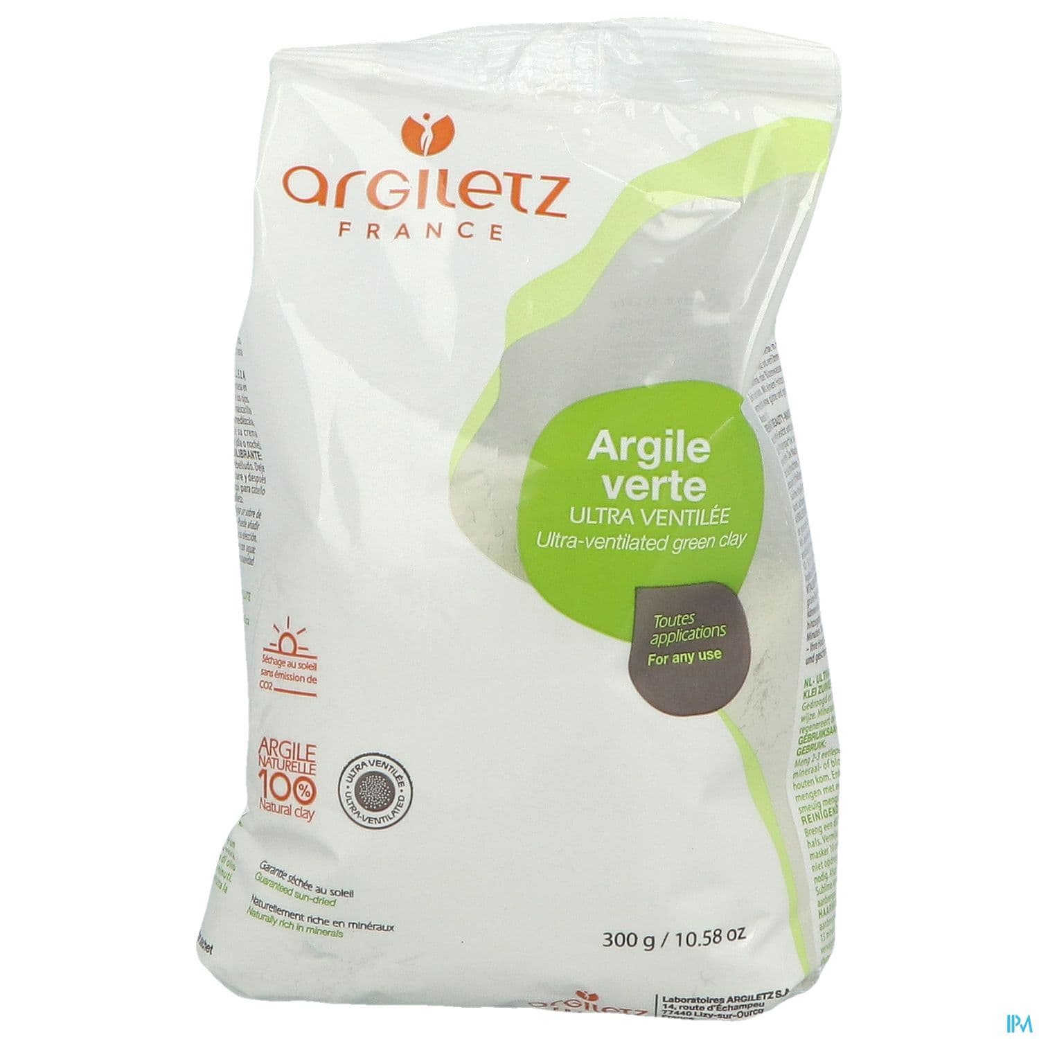 ARGILETZ PDR ARGILE VERTE ULTRA-VENT B/300G