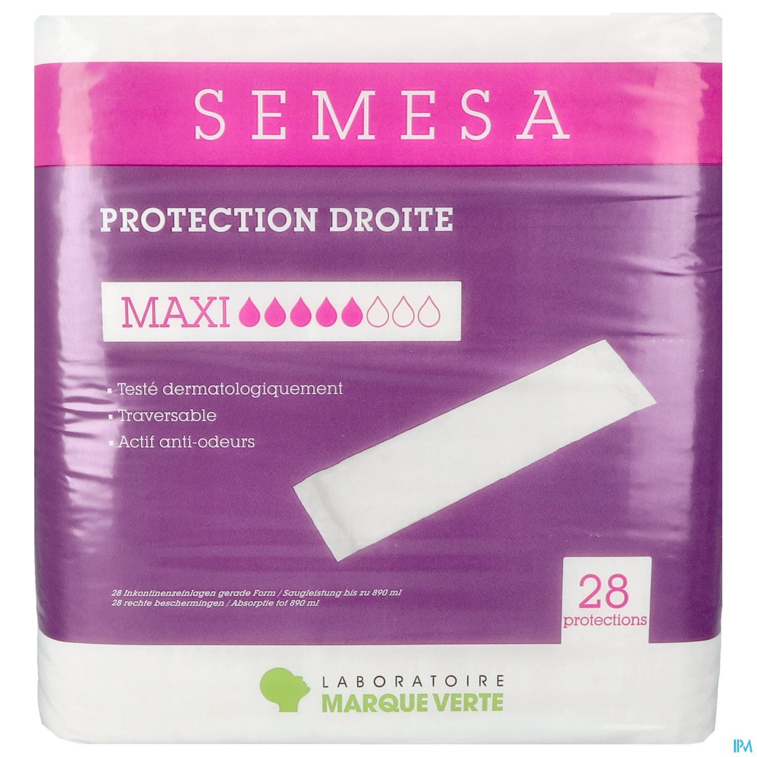 Marque Verte Semesa Protections Droites Traversables Maxi Sachet De 28