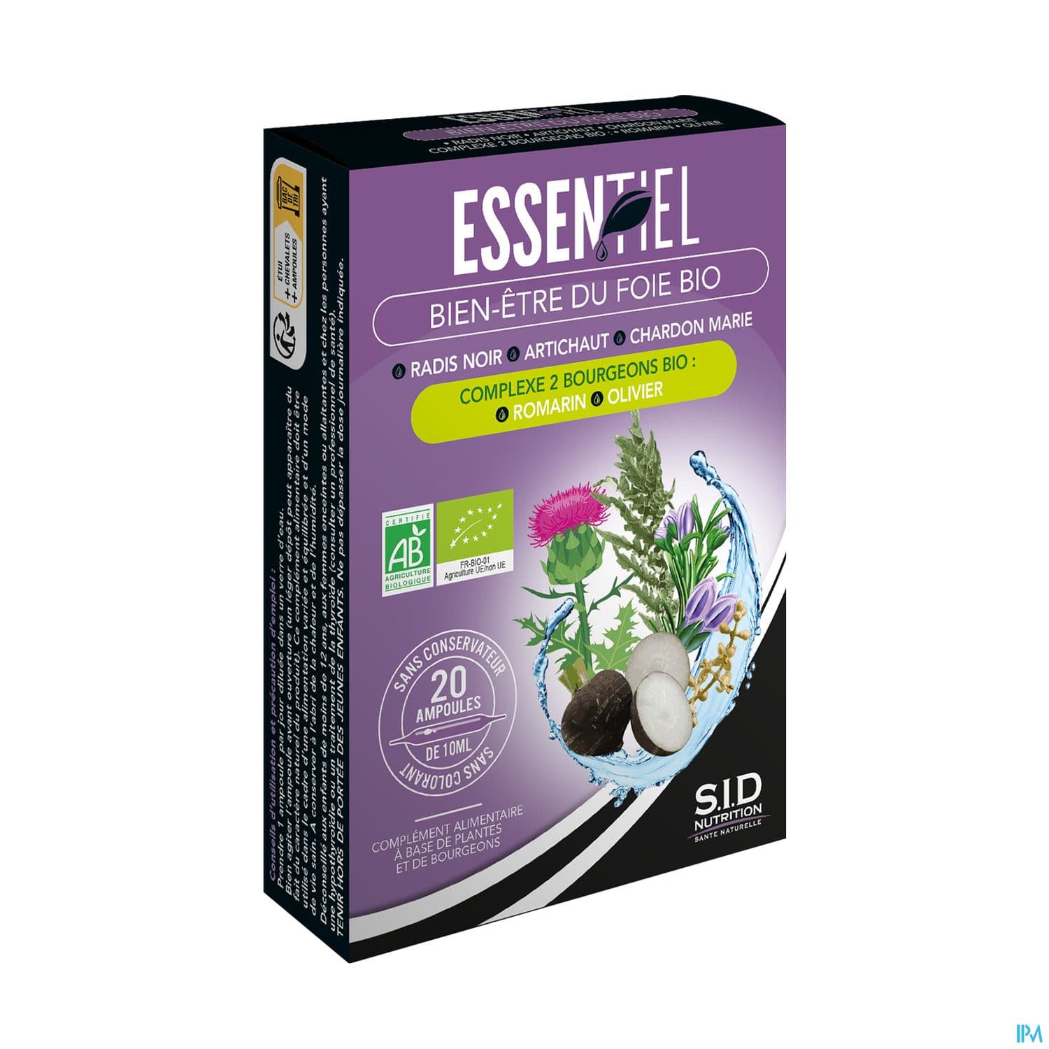 Sid Nutrition Essentiel Bien Etre Foie Ampoule 10ml 20