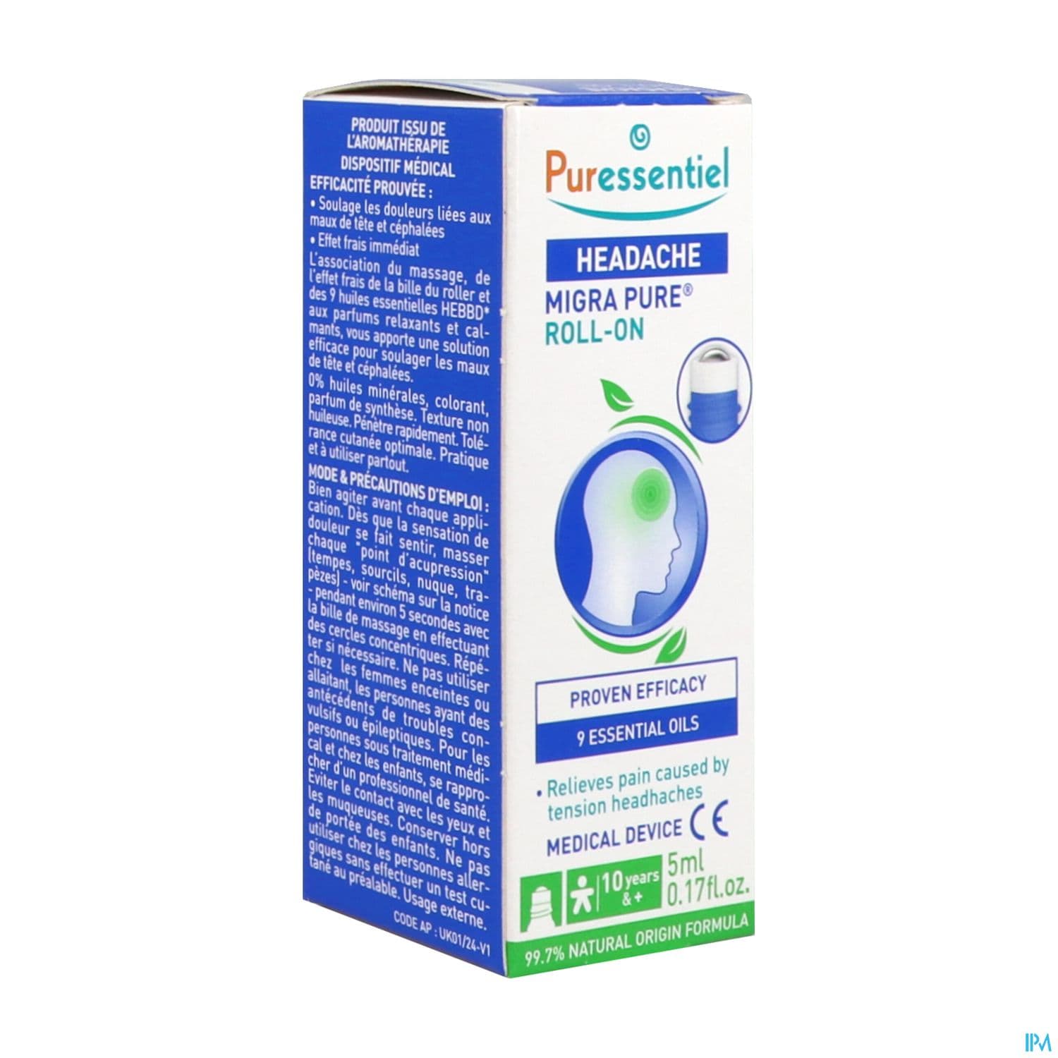Puressentiel Roller Maux De Tete Migra Pure Aux 9he 5ml