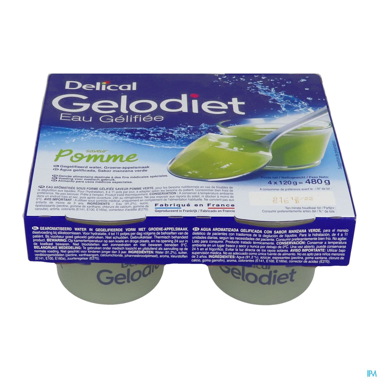 DELICAL GELODIET EAU GEL POMM120X4